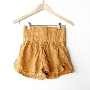 Free People FP Movement Mustard Yellow Athletic Shorts